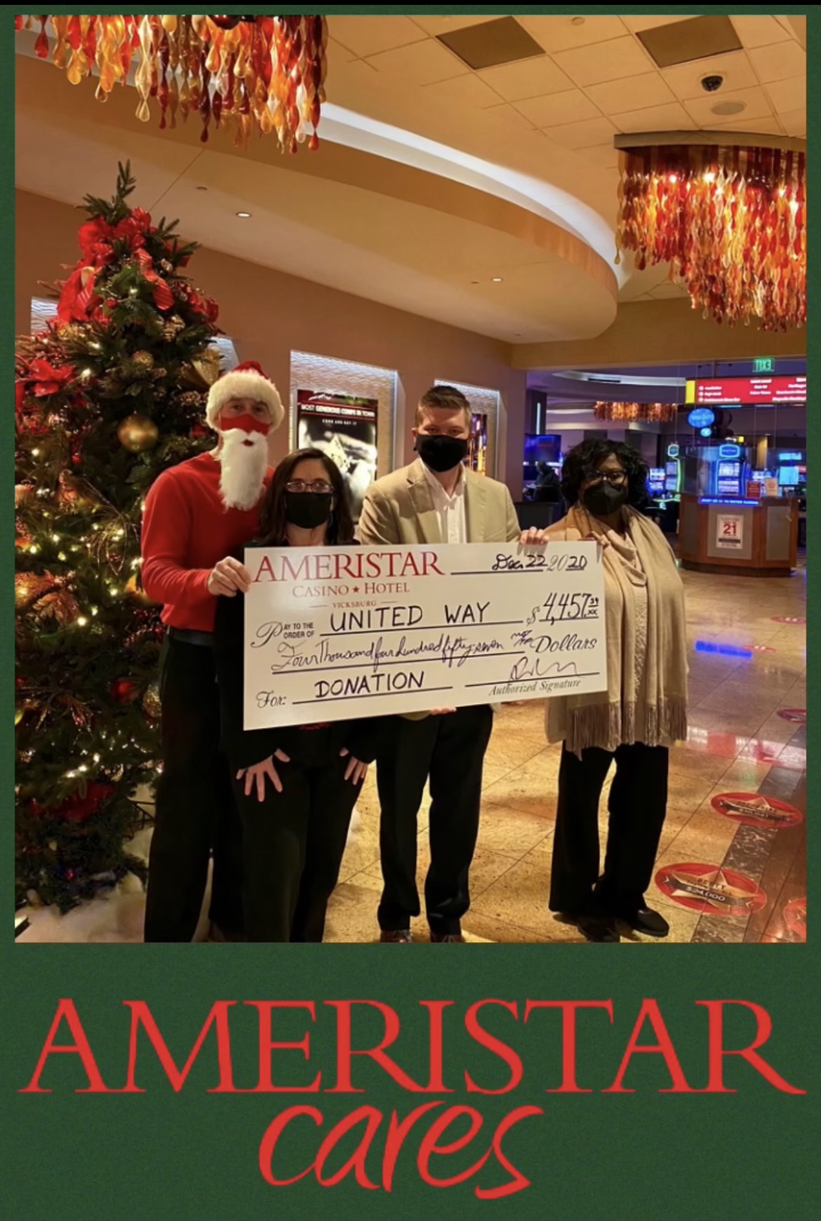 Ameristar Cares awarded United Way with a special donation.