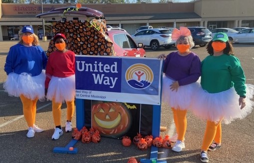 The United Way of West Central Mississippi Staff at Trunk or Treat